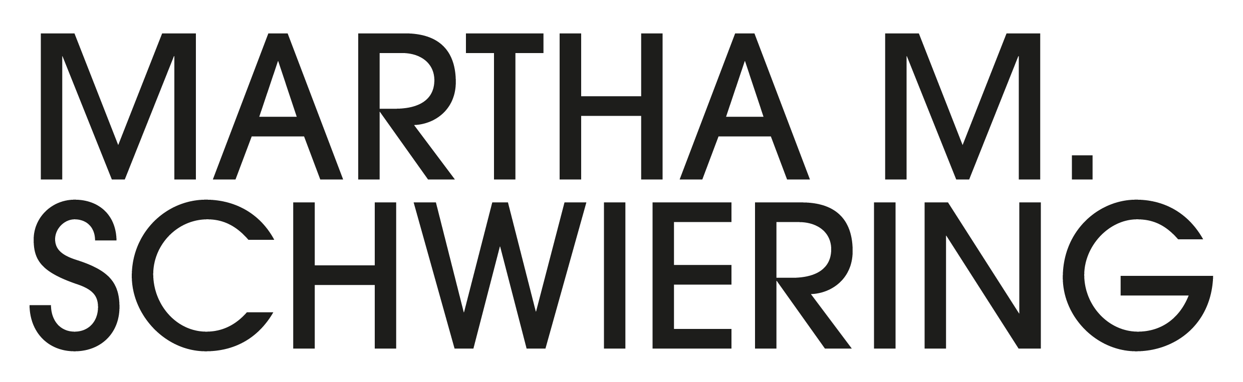 Martha M. Schwiering als Schriftzug